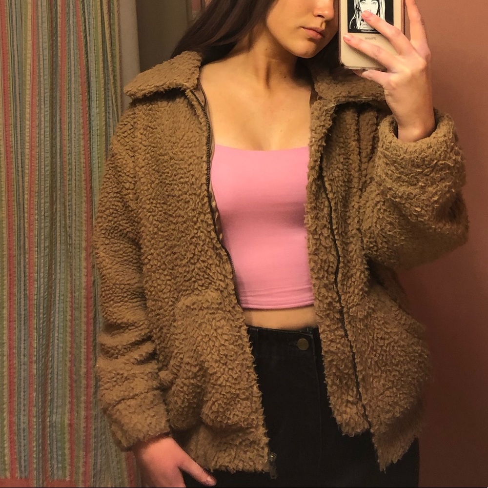 Brown Teddy coat PRICE DROP
